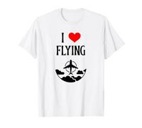 I Love Flying I Heart Flying Aviación Aviación Amante Camiseta