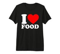 I Love Food, I Heart Food Camiseta Premium