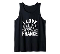 I Love France Eiffel Pan Trigo Camiseta sin Mangas