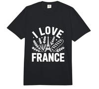 I Love France Eiffel Pan Trigo Comfort Colors Adult Heavyweight T-Shirt