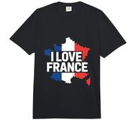 I Love France - Mapa francés Orgullo patriótico Comfort Colors Adult Heavyweight T-Shirt
