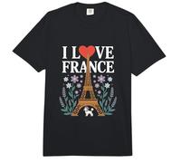 I Love France Torre Eiffel Caniche Comfort Colors Adult Heavyweight T-Shirt