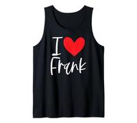I Love Frank Nombre Personalizado Chica Mujer BFF Amiga Corazón Camiseta sin Mangas
