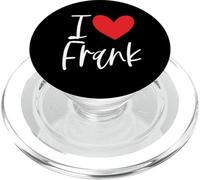 I Love Frank Nombre Personalizado Chica Mujer BFF Amiga Corazón PopSockets PopGrip para MagSafe