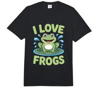 I Love Frogs Happy Anfibian Fan Art Comfort Colors Adult Heavyweight T-Shirt