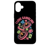 I Love Gambling Ruleta Poker Dados Diversión Carcasa para iPhone 16 Plus