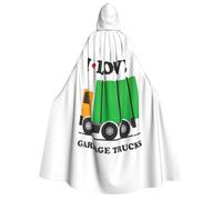 I Love Garbage Trucks - Capa con capucha para hombre y mujer, cómoda, disfraz de Halloween, carnaval, tema de Navidad