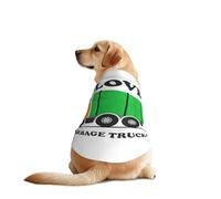 I Love Garbage Trucks - Chaleco para perro, suave, transpirable, ropa sin mangas, ropa de moda para razas medianas y grandes