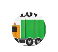 I Love Garbage Trucks Printing - Ambientador de aire con cuerda para coche y hogar, 10 unidades