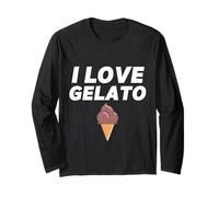 I Love Gelato Ice Cream Party Chocolate Gelato Cono Manga Larga