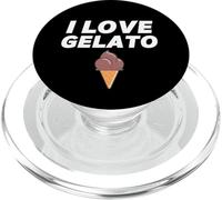 I Love Gelato Ice Cream Party Chocolate Gelato Cono PopSockets PopGrip para MagSafe