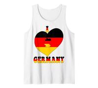 I Love Germany I Heart Berlin Orgullo alemán Bandera Mapa Camiseta sin Mangas