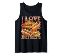 I Love Glizzys Funny Wiener Hot Dogs Meme Bootleg Gráfico Camiseta sin Mangas