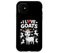 I Love Goats Adorable Divertido Mensaje Sentido Carcasa para iPhone 11