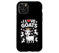 I Love Goats Adorable Divertido Mensaje Sentido Carcasa para iPhone 11 Pro