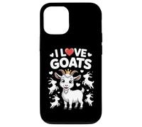 I Love Goats Adorable Divertido Mensaje Sentido Carcasa para iPhone 12/12 Pro