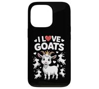 I Love Goats Adorable Divertido Mensaje Sentido Carcasa para iPhone 13 Pro
