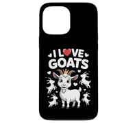 I Love Goats Adorable Divertido Mensaje Sentido Carcasa para iPhone 13 Pro Max