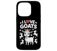 I Love Goats Adorable Divertido Mensaje Sentido Carcasa para iPhone 14 Pro
