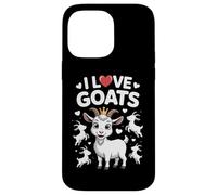 I Love Goats Adorable Divertido Mensaje Sentido Carcasa para iPhone 14 Pro Max