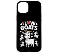 I Love Goats Adorable Divertido Mensaje Sentido Carcasa para iPhone 15 Plus