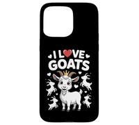 I Love Goats Adorable Divertido Mensaje Sentido Carcasa para iPhone 15 Pro Max