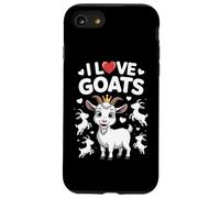 I Love Goats Adorable Divertido Mensaje Sentido Carcasa para iPhone SE (2020) / 7 / 8