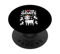 I Love Goats Adorable Divertido Mensaje Sentido PopSockets PopGrip Adhesivo