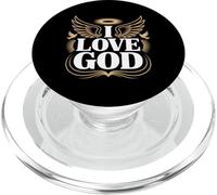 I Love God Angel Wings Halo Declaración espiritual PopSockets PopGrip para MagSafe