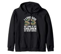 I Love God But Some of His Children Get On My Nerves Funny Sudadera con Capucha