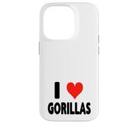 I Love Gorilas - Corazón Montaña Gorila Zoo Animal Ape Carcasa para iPhone 14 Pro