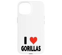 I Love Gorilas - Corazón Montaña Gorila Zoo Animal Ape Carcasa para iPhone 15