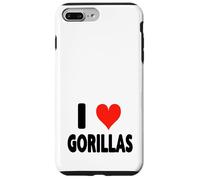 I Love Gorilas - Corazón Montaña Gorila Zoo Animal Ape Carcasa para iPhone 7 Plus/8 Plus
