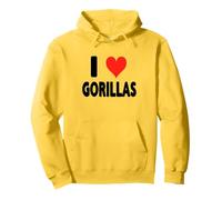 I Love Gorilas - Corazón Montaña Gorila Zoo Animal Ape Sudadera con Capucha