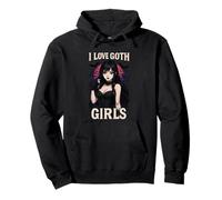 I Love Goth Girls - Amante gótico del Anime gótico para Hombres Sudadera con Capucha