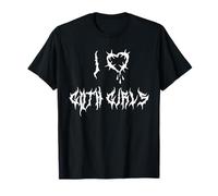 I Love Goth Girls Grungy EMO Alt Dark Style Graphic Punk Camiseta
