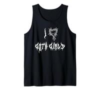 I Love Goth Girls Grungy EMO Alt Dark Style Graphic Punk Camiseta sin Mangas