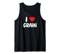 I Love Grain - Corazón - Cultivos Granjero Granjero Agricultura Pan de Trigo Camiseta sin Mangas