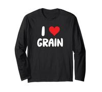 I Love Grain - Corazón - Cultivos Granjero Granjero Agricultura Pan de Trigo Manga Larga