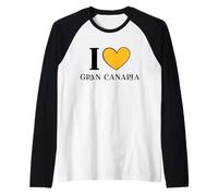 I Love Gran Canaria España Camiseta Manga Raglan
