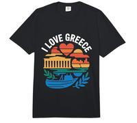 I Love Greece Partenón Corazón Nubes Comfort Colors Adult Heavyweight T-Shirt