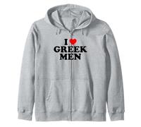I Love Greek Men Sudadera con Capucha
