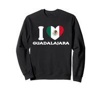 I Love Guadalajara Heart México Flag Sudadera