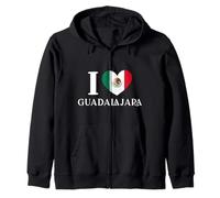 I Love Guadalajara Heart México Flag Sudadera con Capucha