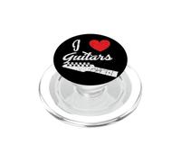 I Love Guitars Guitarrista Músico Música PopSockets PopGrip para MagSafe