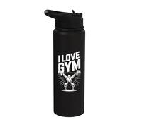 I Love Gym Fitness Motivación Poder Stainless Steel Insulated Water Bottle
