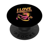 I Love Gymnastics Vibrante Expresión PopSockets PopGrip Adhesivo