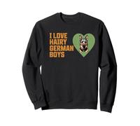 I Love Hairy German Shepherd Boys para Mujeres Sudadera