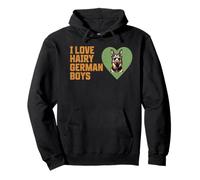 I Love Hairy German Shepherd Boys para Mujeres Sudadera con Capucha