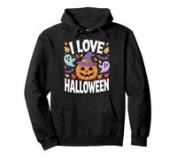 I Love Halloween calabaza fantasmas hojas Sudadera con Capucha